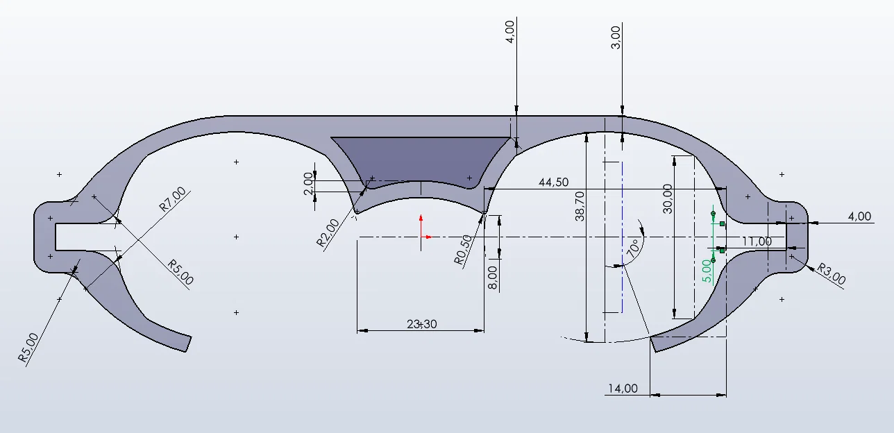 Khung sửa chữa cho gọng kính Stepper E9701N - Image 1