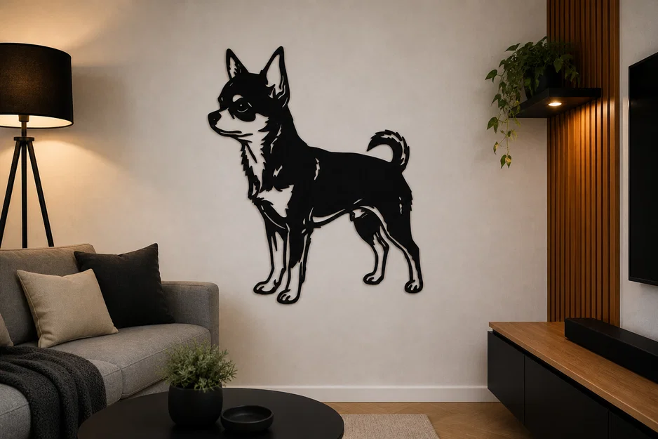 Tranh Treo Tường 2D Hình Chú Chó Chihuahua - Image 1
