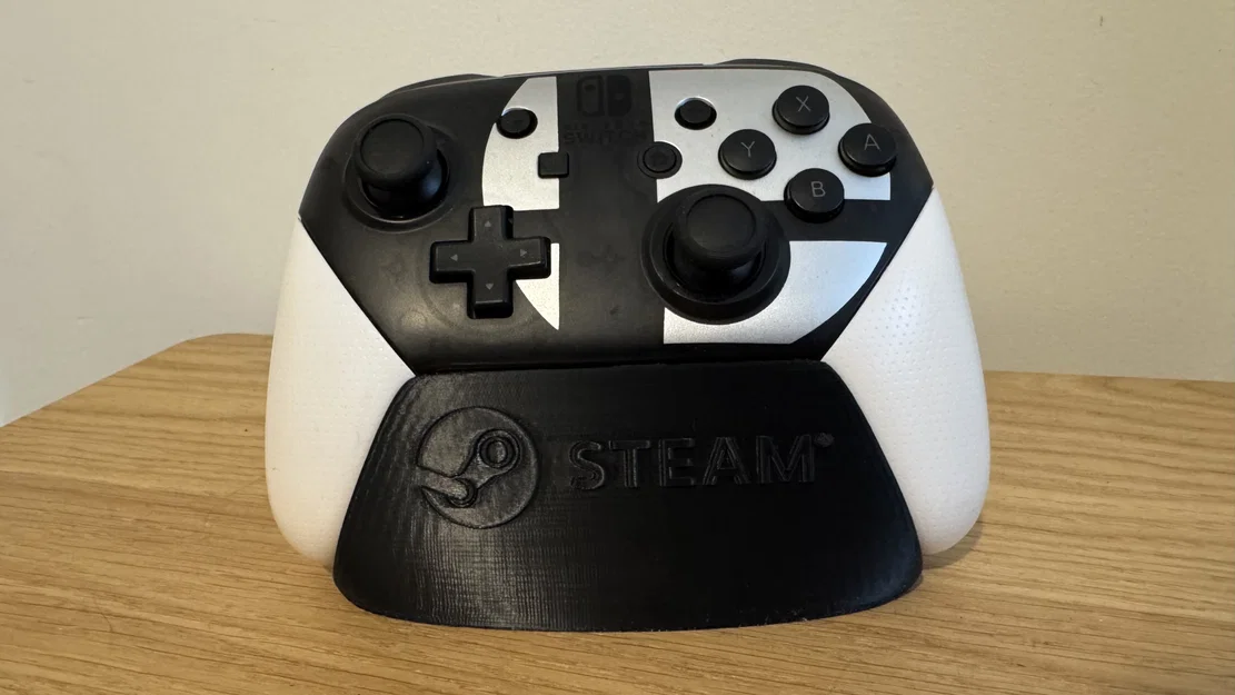 Đế giữ tay cầm Nintendo Switch Pro với Logo Steam in 3D - Image 1