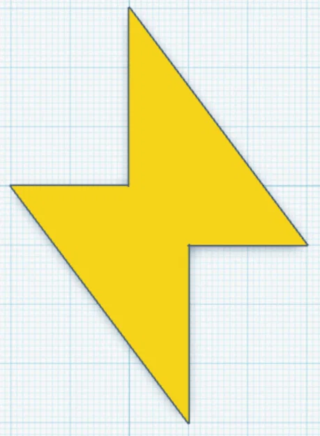 Mô hình Logo Tia Sét (Lightning Logo) thiết kế hình học đẹp mắt - Image 1