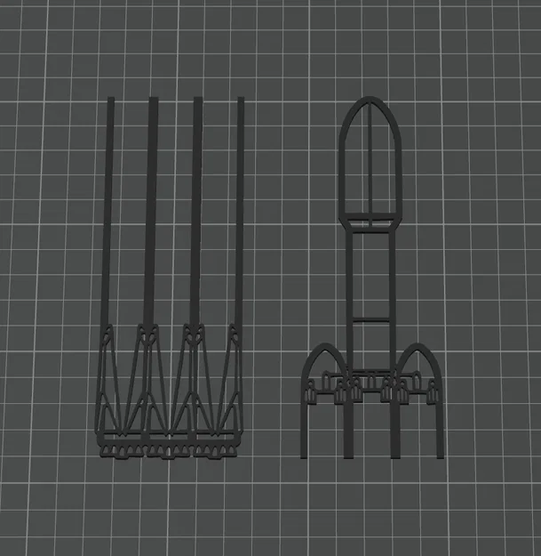 Mô hình tranh treo tường tên lửa Falcon Heavy dạng tách rời - Image 1