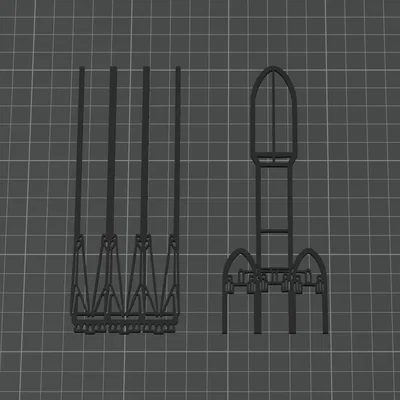 Mô hình tranh treo tường tên lửa Falcon Heavy dạng tách rời
