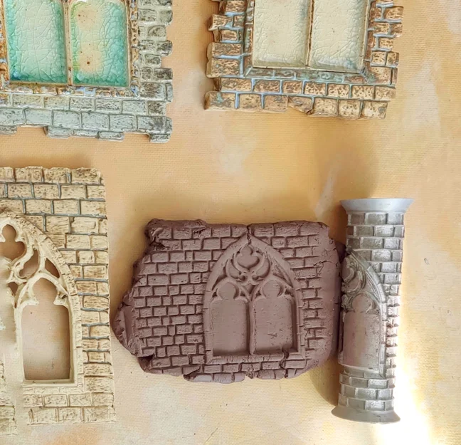 Con lăn họa tiết cửa sổ Gothic cho gốm và đất sét (3D Print) - Image 2