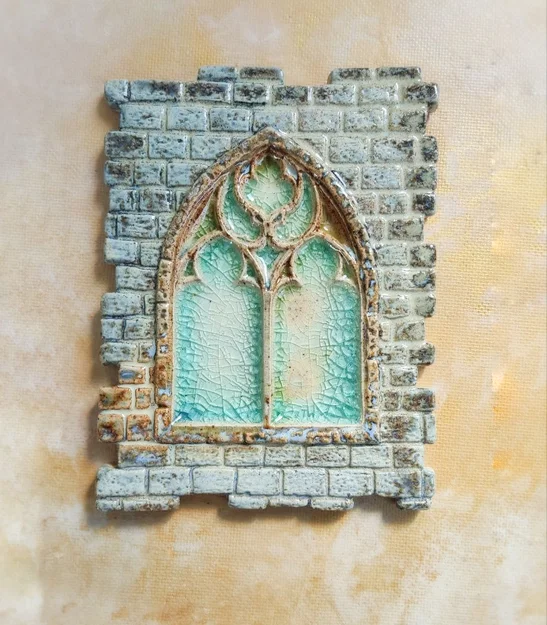 Con lăn họa tiết cửa sổ Gothic cho gốm và đất sét (3D Print) - Image 4