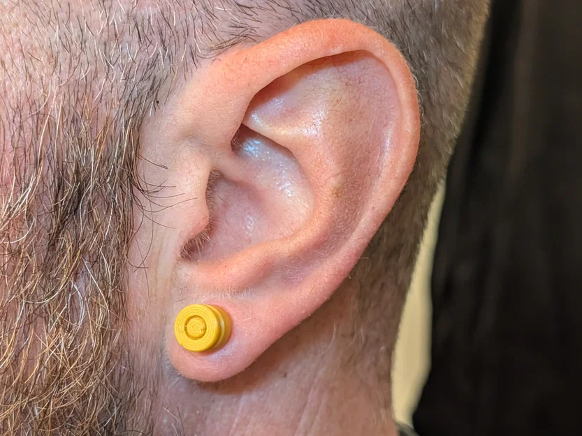 Khuyên tai 3D hình đầu đạn (Earring Gauge Plug) 8mm cực chất - Image 4