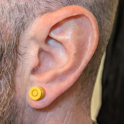 Khuyên tai 3D hình đầu đạn (Earring Gauge Plug) 8mm cực chất