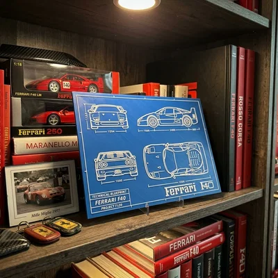 Bản vẽ kỹ thuật Ferrari F40 (Ferrari F40 Blueprint)
