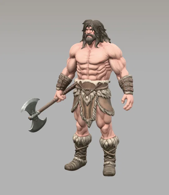 Savage Barbarian Warrior – Mô hình thu nhỏ cho RPG - Image 1