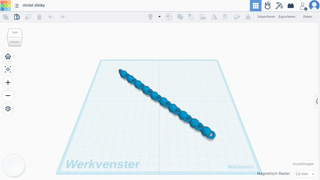 Mô hình đồ chơi dây xích vòng tròn (Simple Circle Slinky) in 3D - Image 1