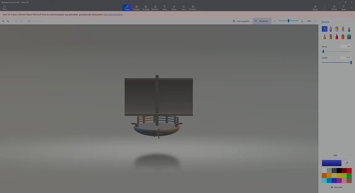 Mô hình thuyền trang trí 3D tinh tế cho không gian sống - Image 1