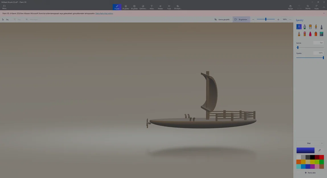 Mô hình thuyền trang trí 3D tinh tế cho không gian sống - Image 3