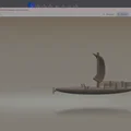 Mô hình thuyền trang trí 3D tinh tế cho không gian sống - Thumbnail 3