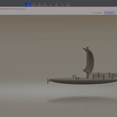 Mô hình thuyền trang trí 3D tinh tế cho không gian sống
