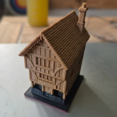 Mô hình nhà cổ kiểu Tudor (Tudor town house) - In 3D cực chi tiết