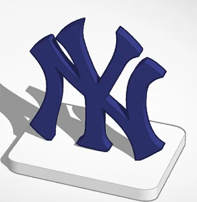 Mô hình trang trí logo New York Yankees 3D độc đáo cho fan bóng chày - Image 1