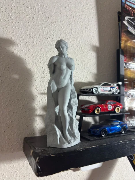 Mô hình tượng nghệ thuật nữ thần điêu khắc trên đá in 3D - Image 1