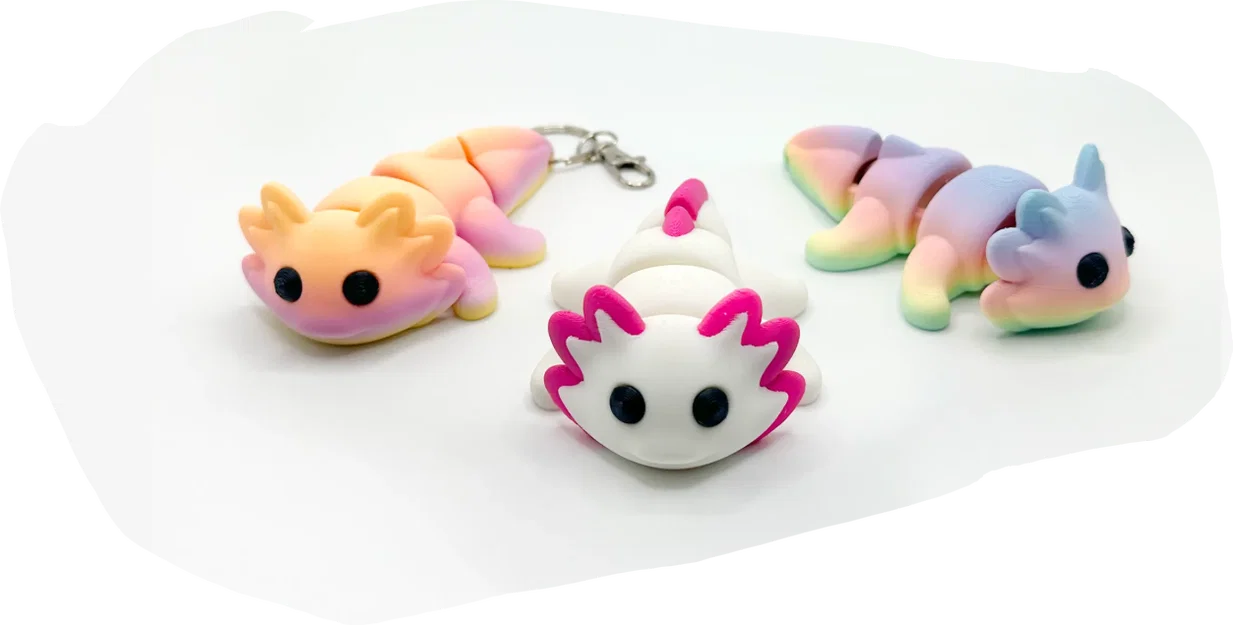 Mô hình Axolotl cử động linh hoạt - Mẫu in 3D siêu đáng yêu - Image 1