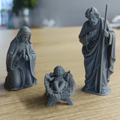 Bộ Tượng Chúa Giáng Sinh (Nativity Scene) In 3D Tối Giản