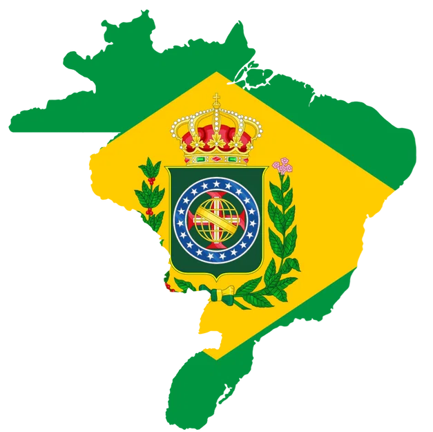 Mô hình 3D bản đồ Đế quốc Brazil (Empire of Brazil) trang trí đẹp - Image 1