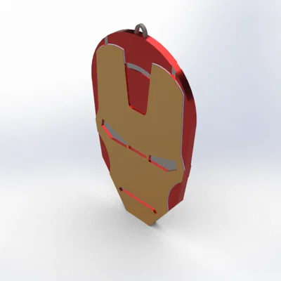 Mặt dây chuyền và móc khóa Iron Man in 3D độc đáo