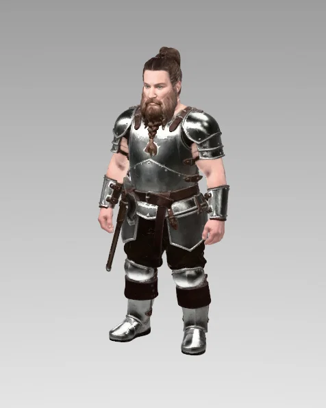 Dwarven Steel Guardian – Mô hình thu nhỏ chiến binh giáp nặng RPG - Image 1