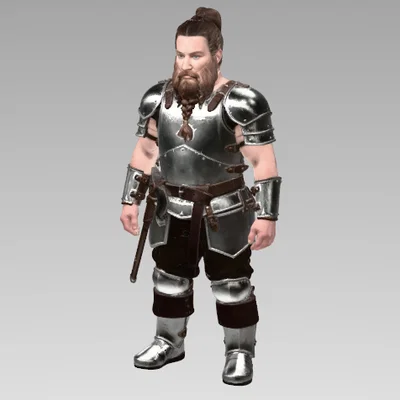 Dwarven Steel Guardian – Mô hình thu nhỏ chiến binh giáp nặng RPG