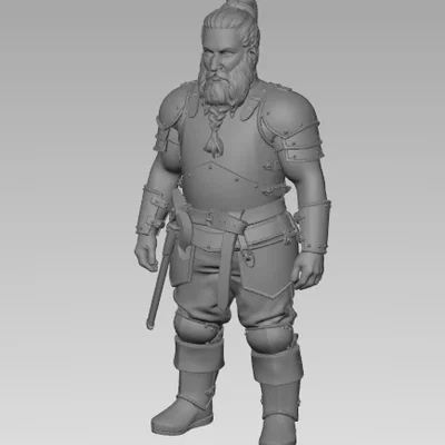 Dwarven Steel Guardian – Mô hình thu nhỏ chiến binh giáp nặng RPG