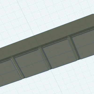 Khay 3D Gridfinity 1x4 đựng máy chơi game GBA gọn gàng