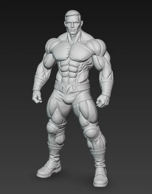 Mô hình 3D nhân vật võ sĩ đô vật (Wrestler) cực chi tiết - Image 1