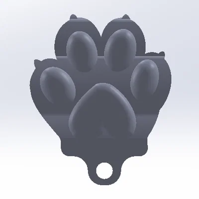 Móc khóa hình bàn chân thú cưng dễ thương (Paw Keychain)