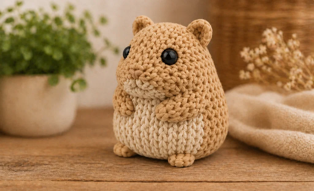 Mô hình chuột Hamster đan len (Crochet Hamster) dễ thương - Image 1