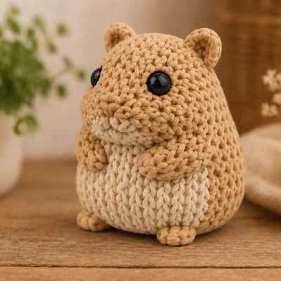 Mô hình chuột Hamster đan len (Crochet Hamster) dễ thương