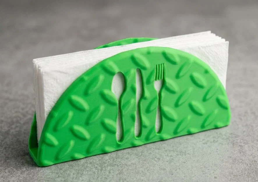 Hộp đựng khăn giấy (Napkin holder) với họa tiết giả kim loại - Image 2