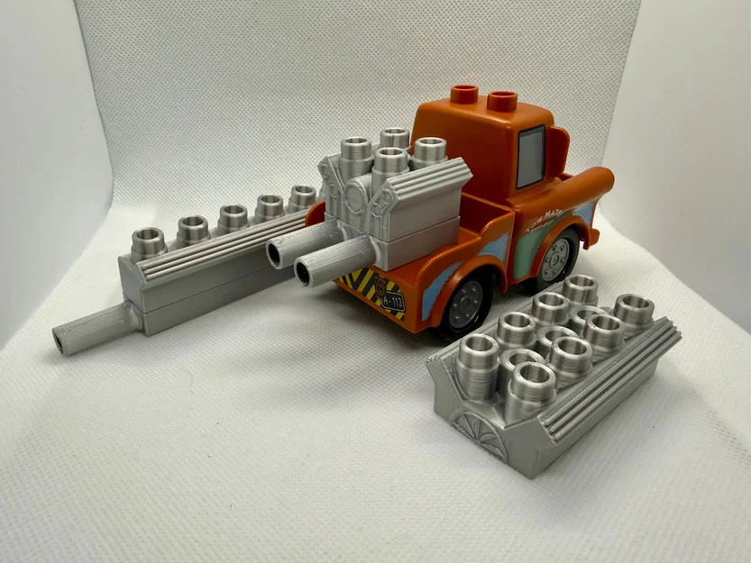 Bộ động cơ V4 V6 R6 V8 tương thích Lego Duplo (kèm ống xả!) - Image 1