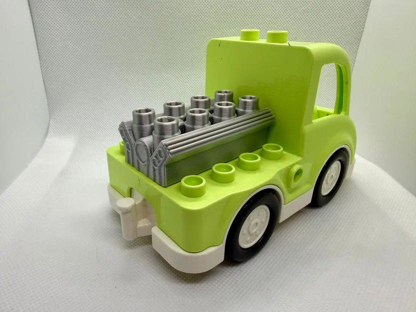 Bộ động cơ V4 V6 R6 V8 tương thích Lego Duplo (kèm ống xả!) - Image 2