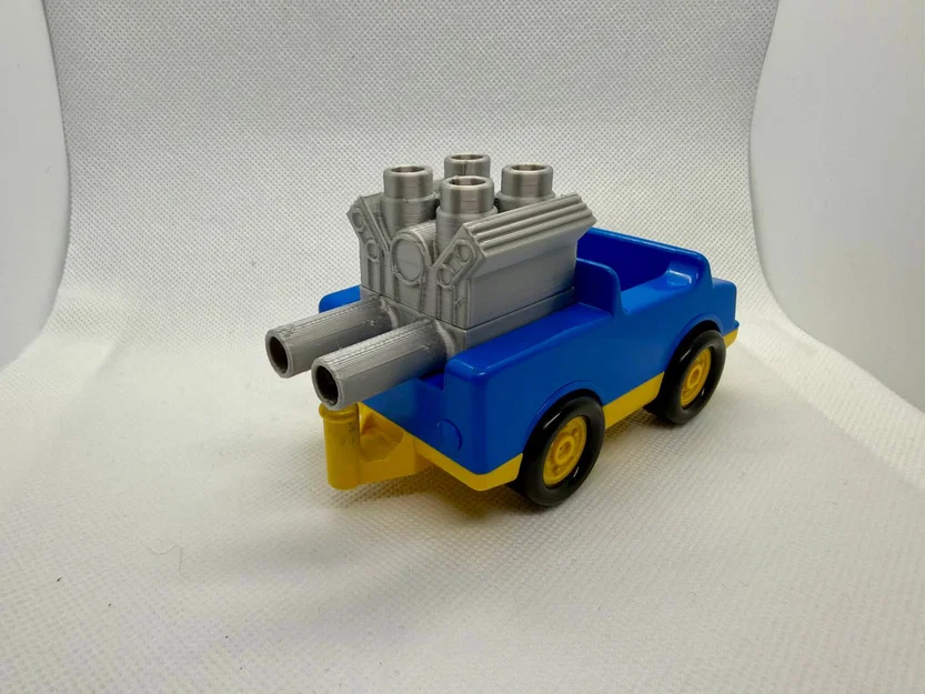 Bộ động cơ V4 V6 R6 V8 tương thích Lego Duplo (kèm ống xả!) - Image 3