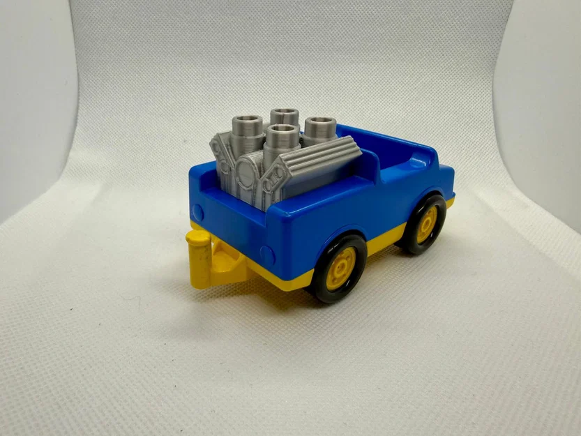 Bộ động cơ V4 V6 R6 V8 tương thích Lego Duplo (kèm ống xả!) - Image 4