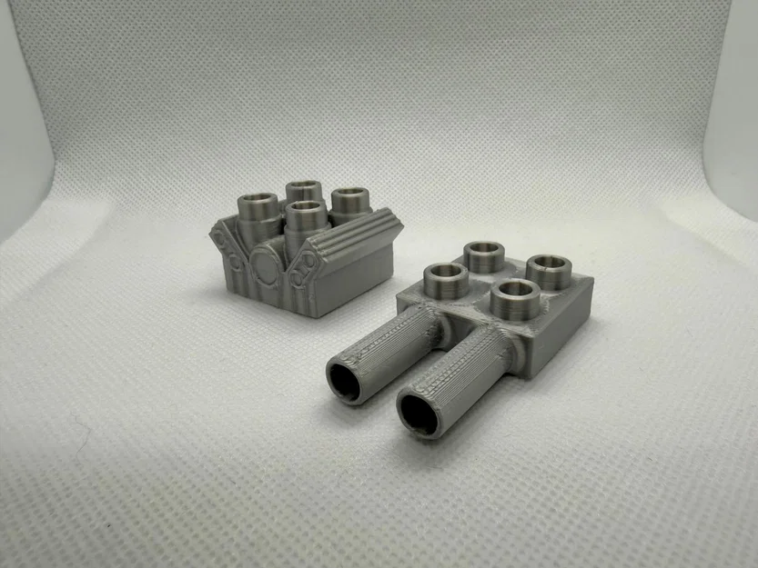 Bộ động cơ V4 V6 R6 V8 tương thích Lego Duplo (kèm ống xả!) - Image 5
