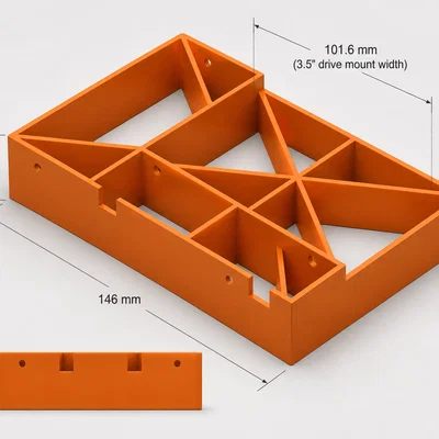 Khung chuyển đổi gắn ổ cứng 3.5" vào khay 5.25" PC