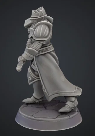 Mô hình hiệp sĩ dũng mãnh cầm búa tạ (D&D Knight) cho in 3D - Image 2