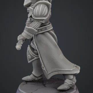 Mô hình hiệp sĩ dũng mãnh cầm búa tạ (D&D Knight) cho in 3D