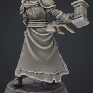 Mô hình hiệp sĩ dũng mãnh cầm búa tạ (D&D Knight) cho in 3D