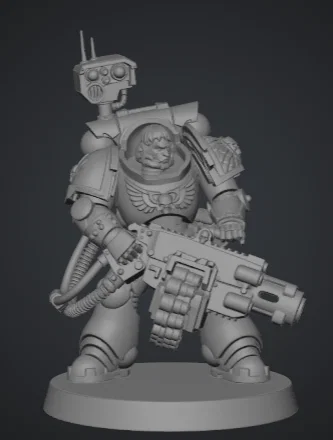 Mô hình Primaris Space Marine với Bombardier - Tượng in 3D Tabletop - Image 1