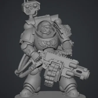 Mô hình Primaris Space Marine với Bombardier - Tượng in 3D Tabletop