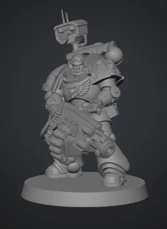 Mô hình Primaris Space Marine với Bombardier - Tượng in 3D Tabletop - Image 2