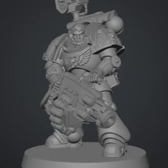 Mô hình Primaris Space Marine với Bombardier - Tượng in 3D Tabletop