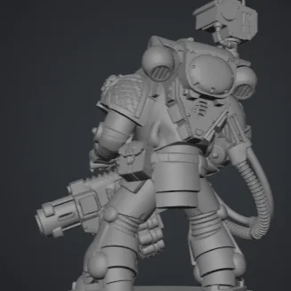 Mô hình Primaris Space Marine với Bombardier - Tượng in 3D Tabletop