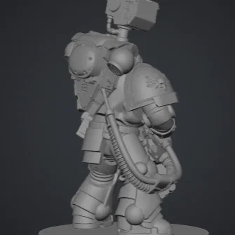 Mô hình Primaris Space Marine với Bombardier - Tượng in 3D Tabletop