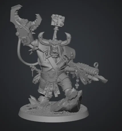 Mô hình Ork Warboss phong cách Warhammer 40k cho game tabletop - Image 1