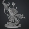 Mô hình Ork Warboss phong cách Warhammer 40k cho game tabletop - Thumbnail 1